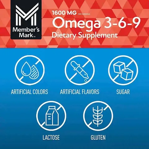 Viên uống dầu cá Omega 3 6 9 Member’s Mark Heart Health Mỹ 300 viên