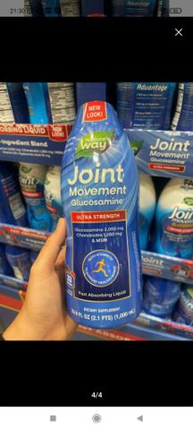 Hỗ trợ xương khớp Glucosamine dạng nước Joint Movement 1000ml, chính hãng có bill Mỹ 672093