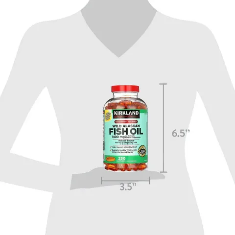 Viên dầu cá Kirkland wild alaskan fish oil 1400mg 230 viên Mỹ 672100