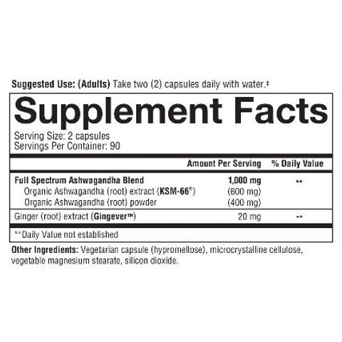 Viên Ashwagandha Youtheory nhân sâm Ấn Độ 1000mg 180 viên