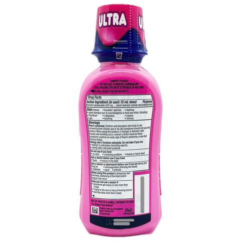 Siro Pepto Bismol Ultra hỗ trợ tiêu hóa và dạ dày 354ml của Mỹ