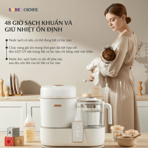 Máy hâm sữa và tiệt trùng bình sữa Oidire ODI02A