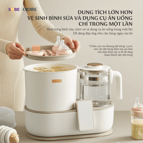 Máy hâm sữa và tiệt trùng bình sữa Oidire ODI02A