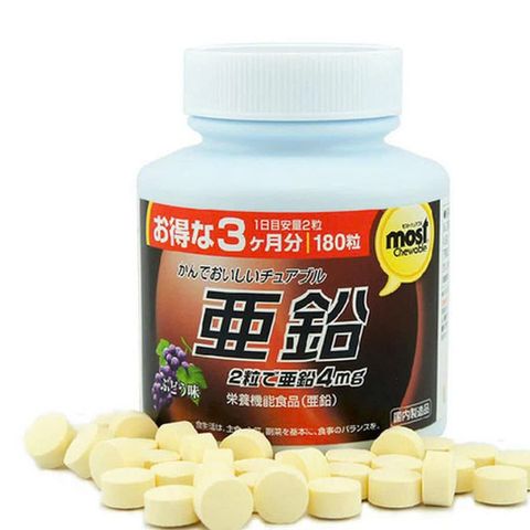 Viên nhai kẽm Orihiro Japan 180 viên