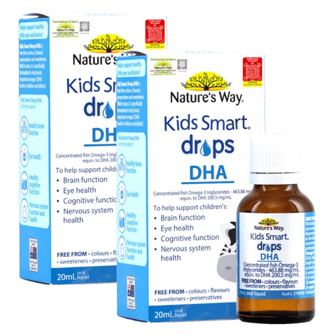Combo 2 Thực phẩm bảo vệ sức khỏe Kids Smart Drops DHA