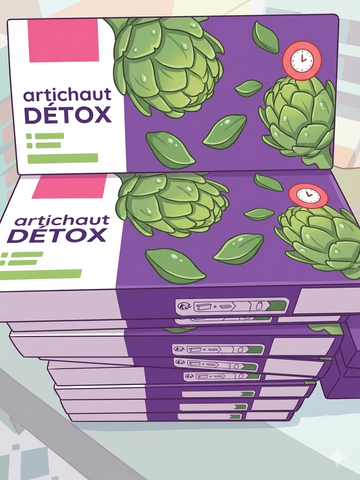 Detox Mili cl Ex tra Artichaut thanh lọc cơ thể hộp 7 ống