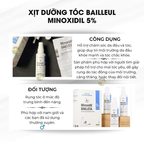Xịt mọc tóc MINOXIDIL 2%-5%-Cứu tinh tóc mỏng, tóc hói cho mọi ngườiii