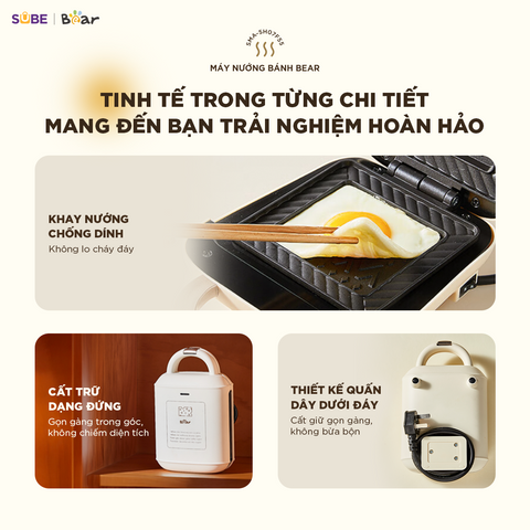 Máy nướng bánh 2 khay Bear SMA