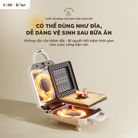 Máy nướng bánh 2 khay Bear SMA