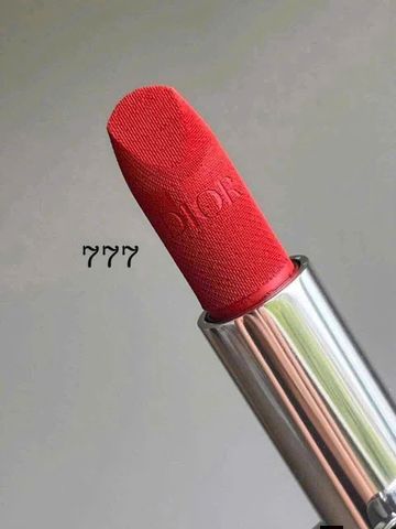 Son Dior 777 Rouge Couture Velvet & Satin - Đỏ Thời Thượng Chất Satin Dưỡng Ẩm, Kem Môi Cao Cấp