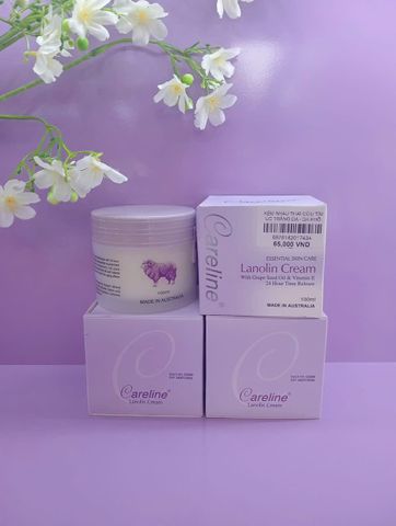 Kem Dưỡng Cừu Tím Lanolin Careline 100ml - Serum Dưỡng Da Mịn Màng, Phục Hồi Ẩm Cho Làn Da Khỏe Mạnh