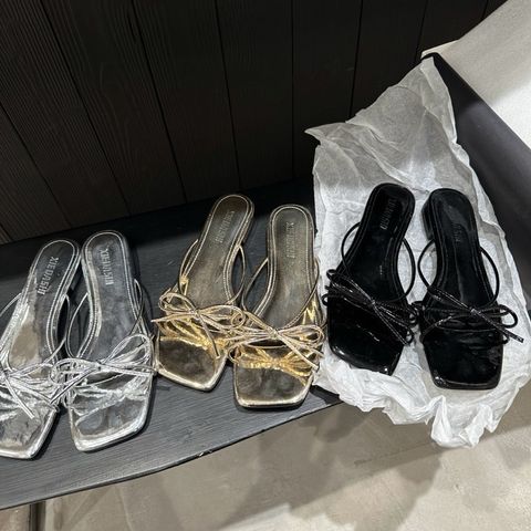 Dép sandal đế bệt cao cấp, mũi vuông cột nơ màu bạc, gold, đen 2025 | CAM KẾT CHUẨN ẢNH