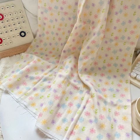 [sẵn] Vải linen xô hoa nhí, dệt 2 lớp 100% tự nhiên, siêu nhẹ, màu sắc tươi sáng ngọt ngào của mùa hè 2025