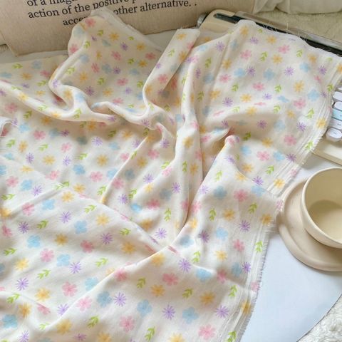 [sẵn] Vải linen xô hoa nhí, dệt 2 lớp 100% tự nhiên, siêu nhẹ, màu sắc tươi sáng ngọt ngào của mùa hè 2025
