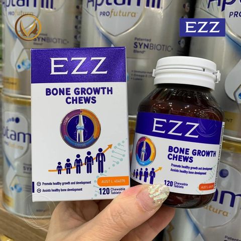 Viên nhai canxi tăng chiều cao và phát triển xương EZZ Bone Growth Chews 120 viên