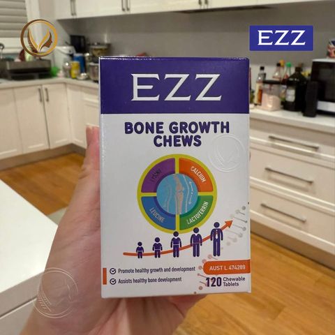 Viên nhai canxi tăng chiều cao và phát triển xương EZZ Bone Growth Chews 120 viên