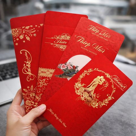 Thiệp Mời Cưới Mẫu Đứng Cao Cấp T001–T0066  - Thiệp Cưới Sang Trọng, Thiết Kế Đẹp