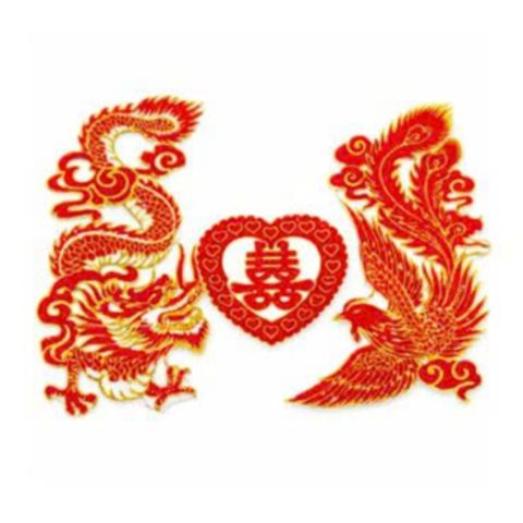 Bộ rồng phụng nhung trang trí cưới