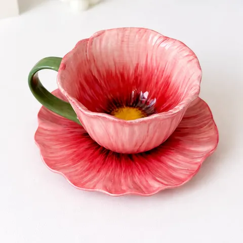 Ly Trà Hoa Nghệ Thuật – Tách Trà Cao Cấp Phong Cách Vintage