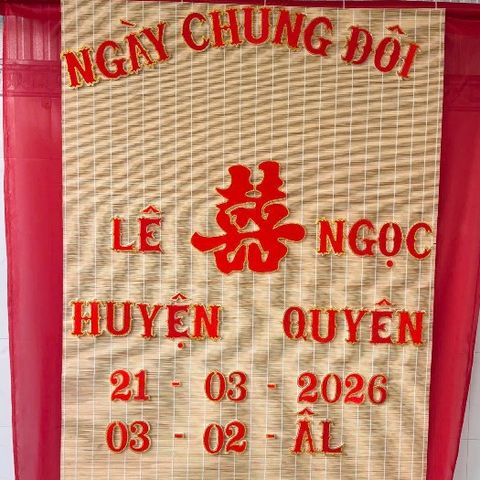 Chữ xốp nhung trang trí ngày cưới