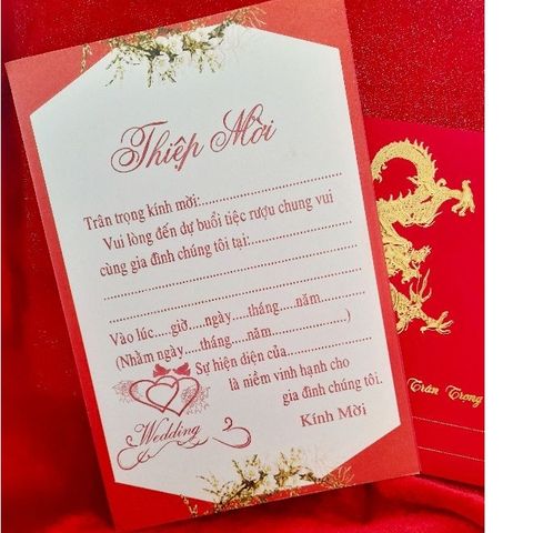 Thiệp mời ngày cưới truyền thống