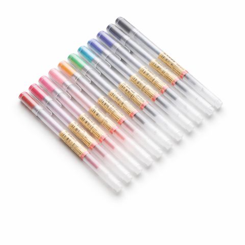 Bút Bi Muji Ngòi Bấm 0.5mm - Bút Gel Muji Nhiều Màu Sắc Trẻ Trung - Văn Phòng Phẩm Style Hàn Quốc Nhật Bản