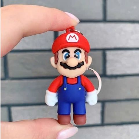 Bộ 5 Móc Khóa Nhân Vật Super Mario PVC Cho Cặp Sách