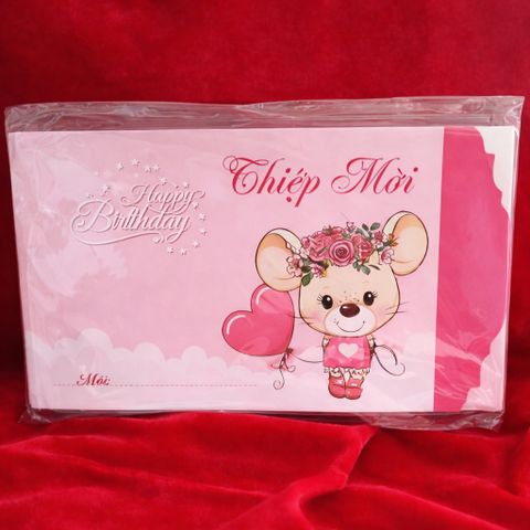Mẫu thiệp mời sinh nhật - thôi nôi
