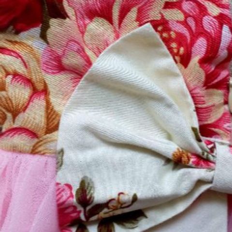 Đầm Tiệc Bé Gái Cao Cấp - Váy Công Chúa Phồng Xòe Họa Tiết Hoa Vintage
