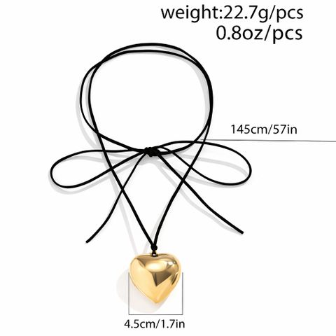 Vòng Cổ Double Heart Cord – Dây Chuyền Sợi Mảnh Charm Trái Tim Phồng Cao Cấp.