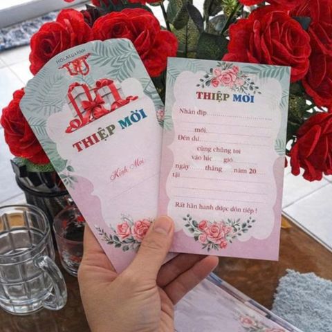 Mẫu thiệp mời sinh nhật - thôi nôi