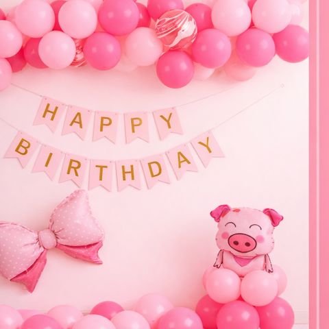 Dãy chữ Happy Birthday bằng giấy cứng trang trí