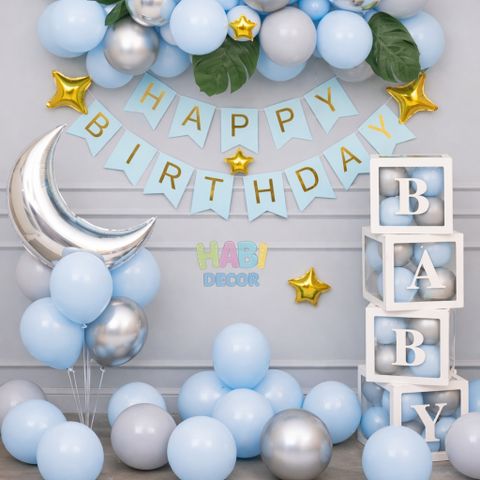 Dãy chữ Happy Birthday bằng giấy cứng trang trí