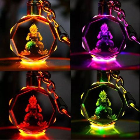 Móc khóa Songoku có đèn led đổi màu