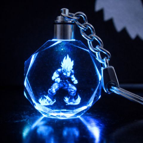 Móc khóa Songoku có đèn led đổi màu