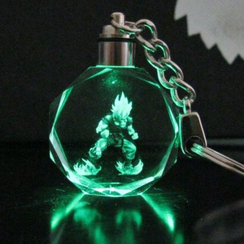 Móc khóa Songoku có đèn led đổi màu
