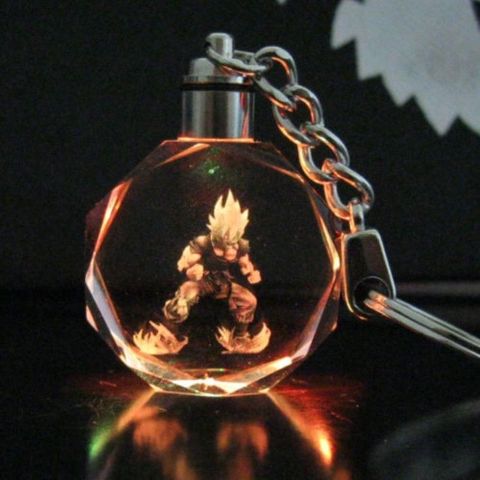 Móc khóa Songoku có đèn led đổi màu