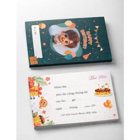 Thiệp mời sinh nhật phong cách dễ thương