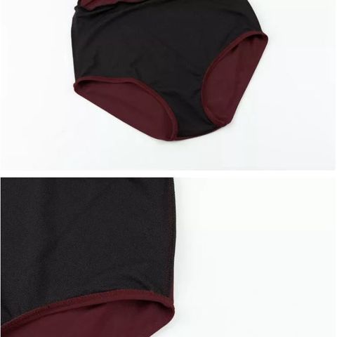 Bikini một mãnh khoét ngực đỏ đen
