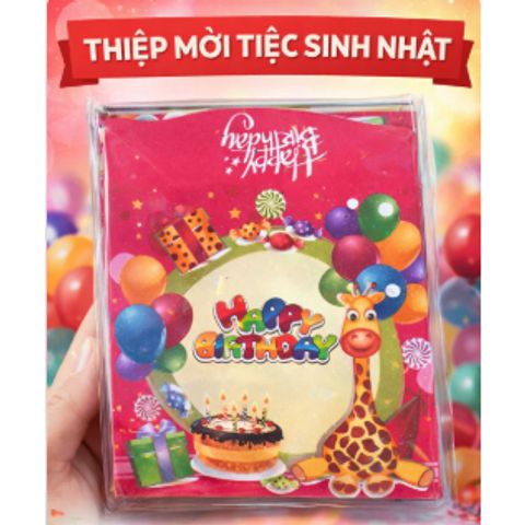 Thiệp sinh nhật khổ vuông dành cho bé gái