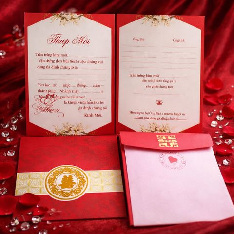 Thiệp mời cưới ghi tay mẫu TM010