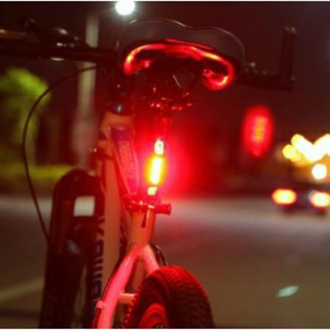 Đèn led báo hiệu 5 bóng gắn đuôi xe đạp