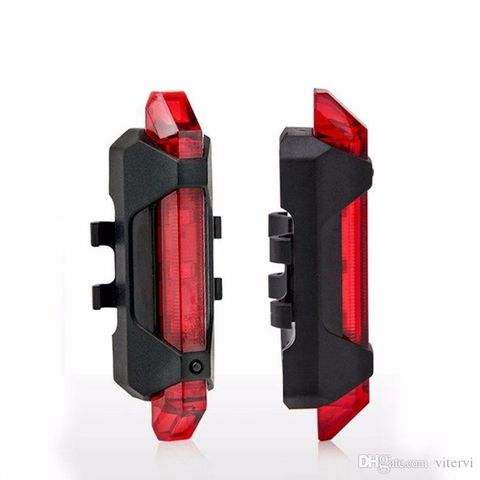 Đèn led báo hiệu 5 bóng gắn đuôi xe đạp