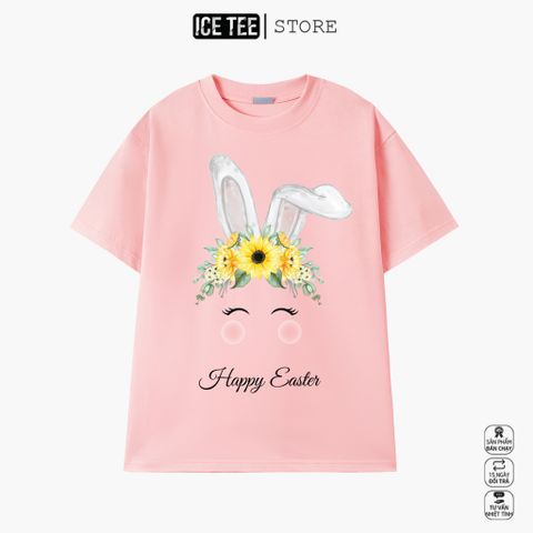 Áo Thun Nữ,Áo Phông Nam Nữ Unisex Tay Lỡ ICETEE Mã i11 Hình in Happy Eater Cute Chất Cotton Form Rộng Phong Cách Ulzzang
