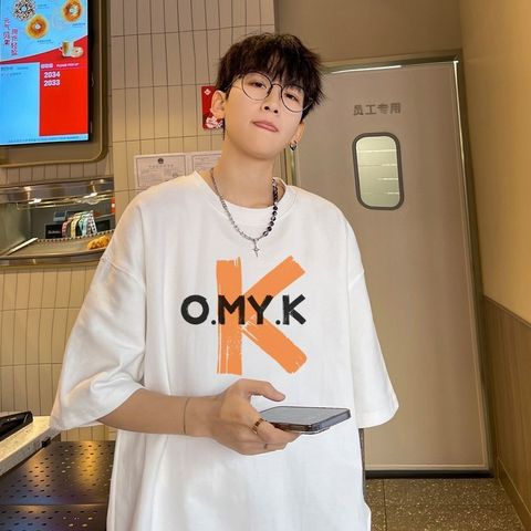 Áo Thun Nữ, Áo Phông Nam Nữ Unisex Tay Lỡ ICETEE Mã i14 OK MY K Ngầu,Chất Cotton Form Rộng Phong Cách Ulzzang