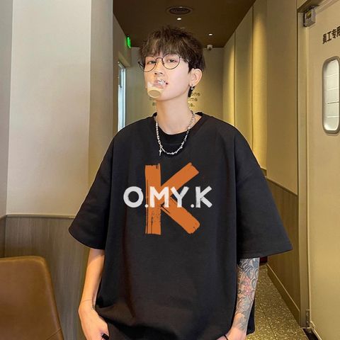 Áo Thun Nữ, Áo Phông Nam Nữ Unisex Tay Lỡ ICETEE Mã i14 OK MY K Ngầu,Chất Cotton Form Rộng Phong Cách Ulzzang
