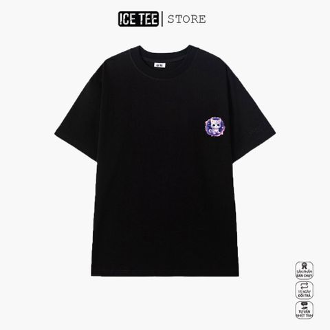 Áo Thun Nữ, Áo Phông Nam Nữ Unisex Tay Lỡ ICETEE Mã i48 Hình in Yummy Cat Cute Chất Cotton Form Rộng Phong Cách Ulzzang