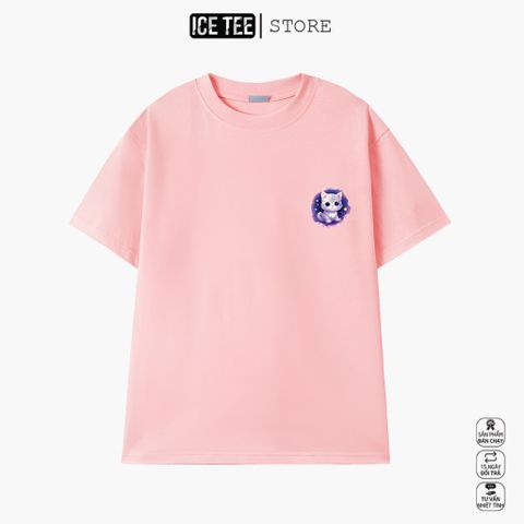 Áo Thun Nữ, Áo Phông Nam Nữ Unisex Tay Lỡ ICETEE Mã i48 Hình in Yummy Cat Cute Chất Cotton Form Rộng Phong Cách Ulzzang
