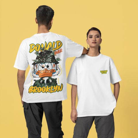Áo Thun Nữ, Áo Phông Nam Nữ Unisex Tay Lỡ ICETEE Mã i20 Hình in vịt chiến Cute Chất Cotton Form Rộng Phong Cách Ulzzang