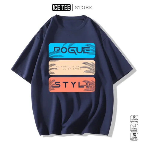 Áo Thun Nữ, Áo Phông Nam Nữ Unisex Tay Lỡ ICETEE Mã i36 Hình in Rouge Style Chất Cotton Form Rộng Phong Cách Ulzzang